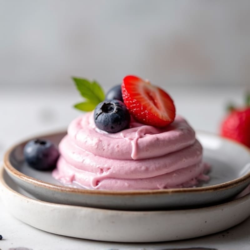 Silky Greek Yogurt Protein Mousse with Mixed Berries