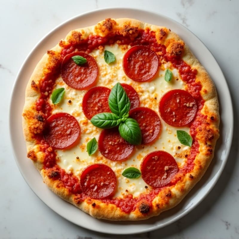 Crispy Cauliflower Crust Pizza with Turkey Pepperoni