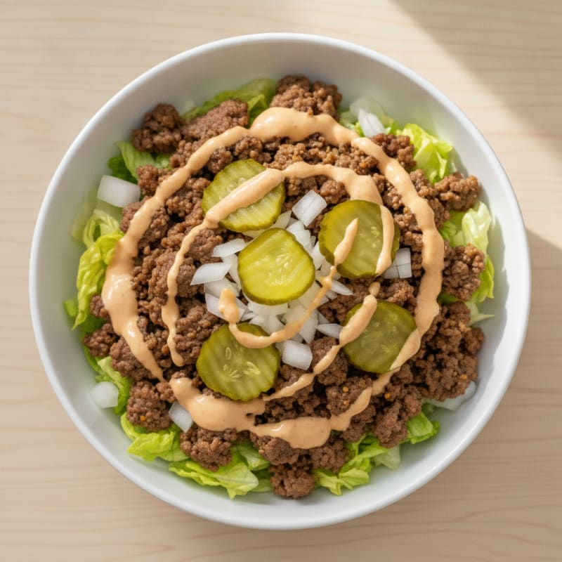 Big Mac Inspired Protein Bowl