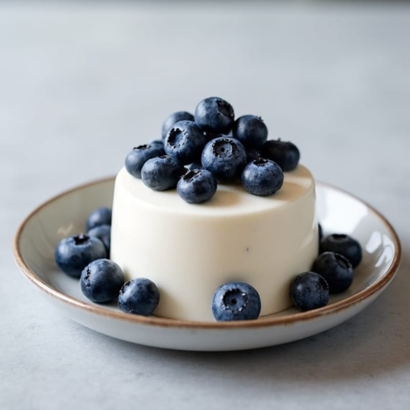 Silky Vanilla Protein Yogurt with Blueberries