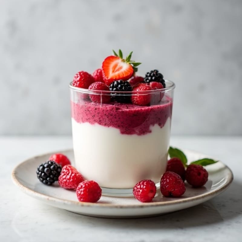 Greek Yogurt Protein Parfait with Mixed Berries