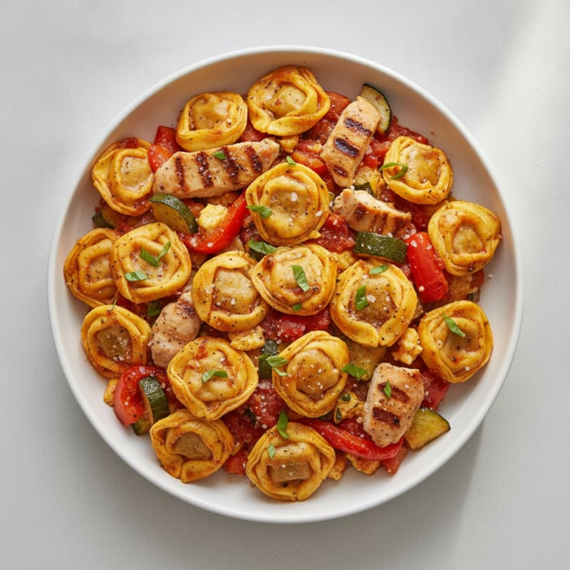 Baked Tortellini with Roasted Vegetables