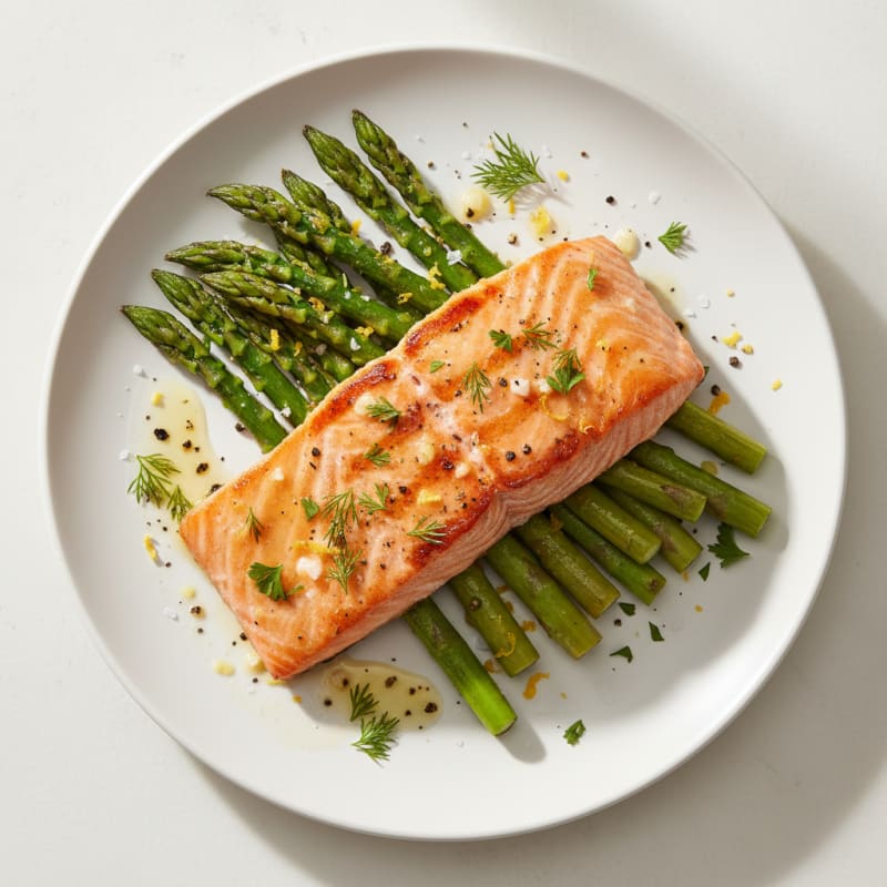 Lemon Herb Grilled Salmon with Asparagus