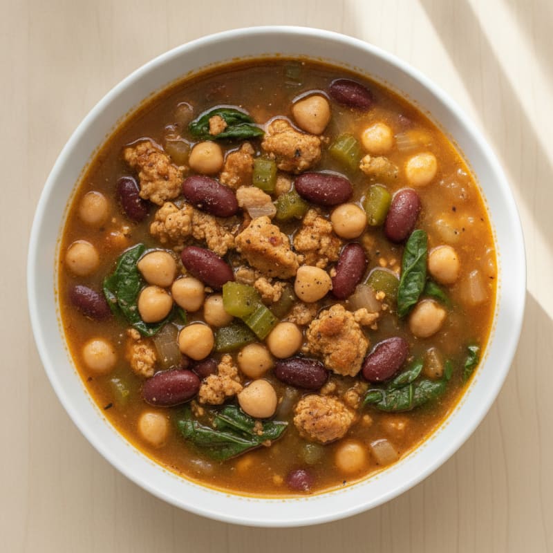 Cajun Three Bean Vegetable Soup