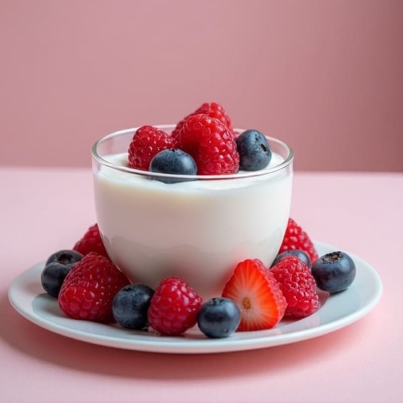 Creamy Greek Yogurt Protein Mousse with Mixed Berries