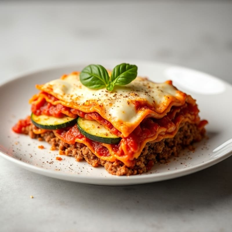 Lean Ground Beef Lasagna Bake with Creamy Ricotta