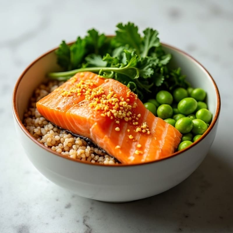 Fresh Citrus-Ginger Salmon Poke Bowl