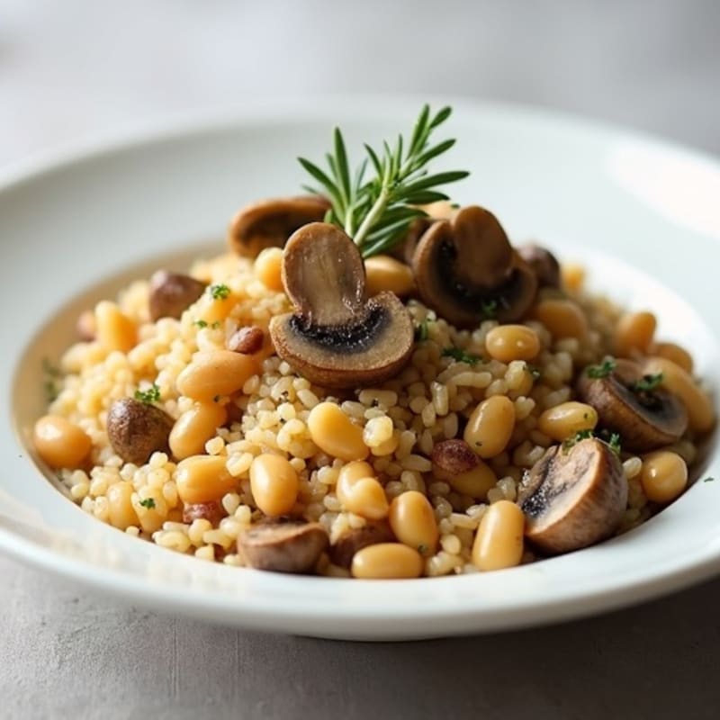 Creamy Mushroom Brown Rice Risotto
