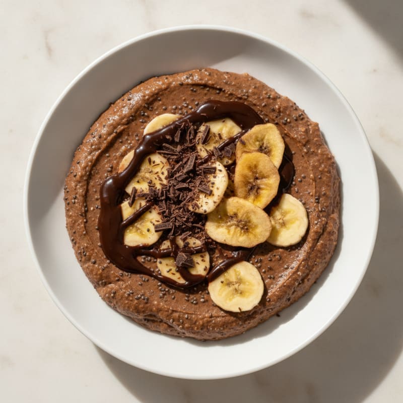 Chocolate Banana Chia Tofu Mousse