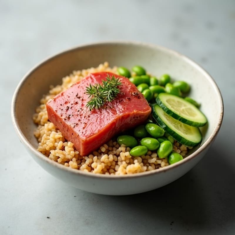 Fresh Seared Ahi Tuna Rice Bowl