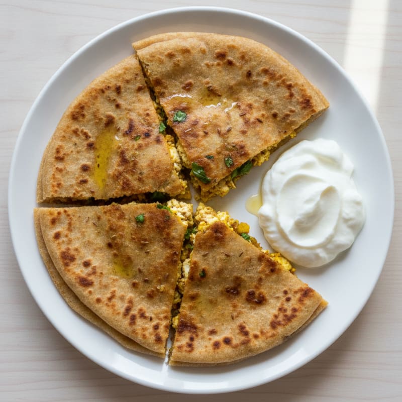 Paneer and Potato Stuffed Paratha