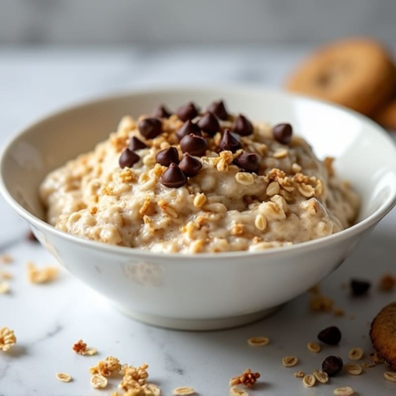 Creamy High-Protein Cookie Dough Overnight Oats