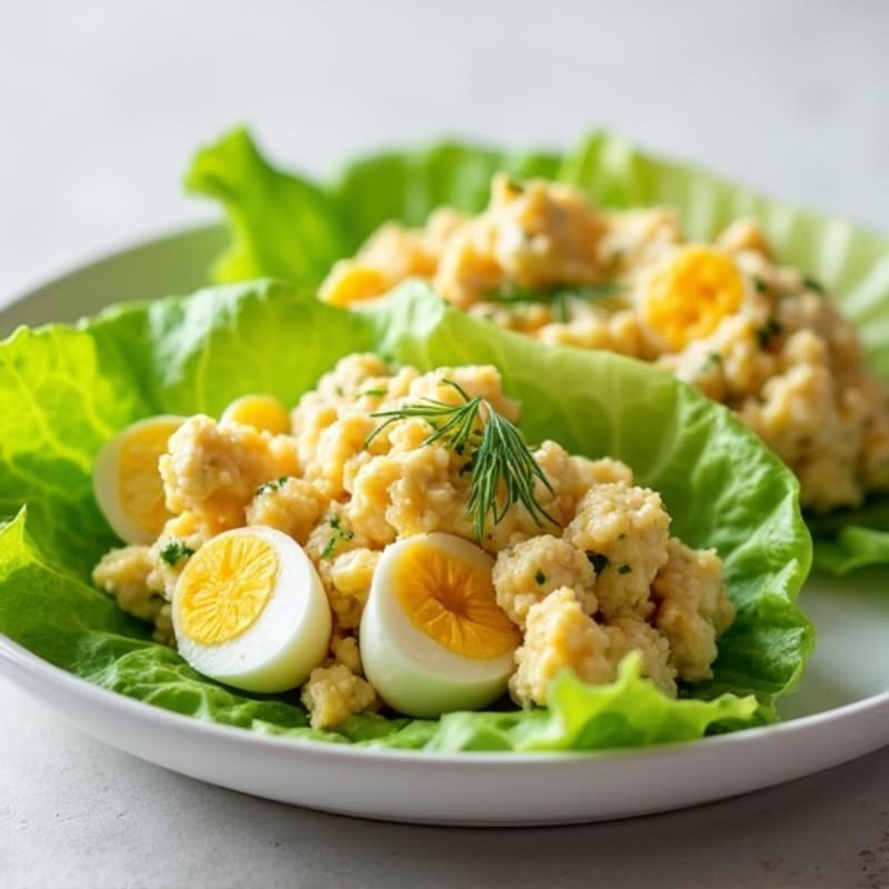 Creamy Egg Salad Lettuce Wraps