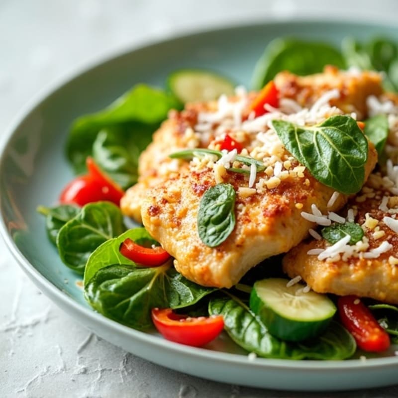 Creamy Green Coconut Chicken with Fresh Vegetables