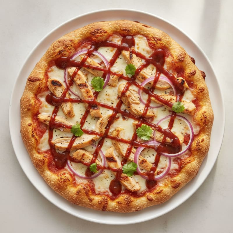 BBQ Chicken Pizza with Red Onion