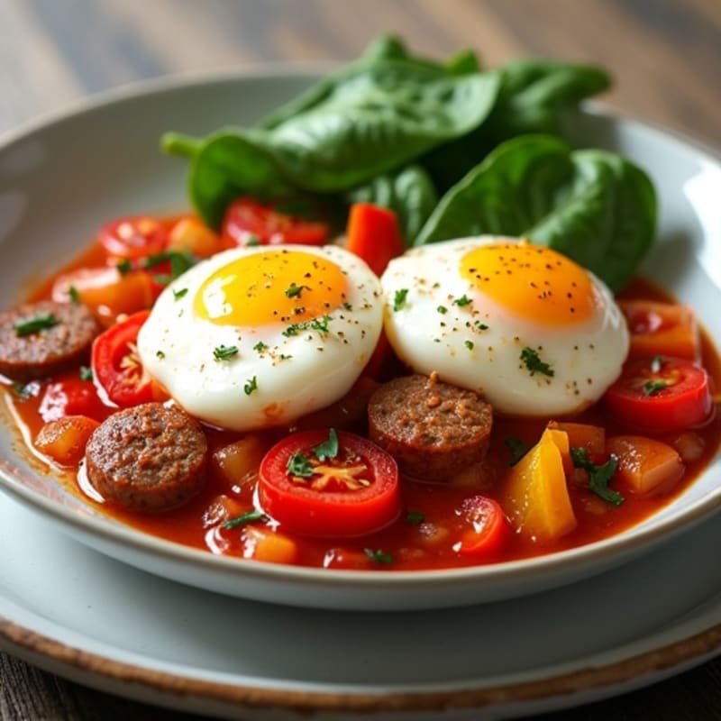 Poached Eggs in Rich, Smoky Tomato Sauce