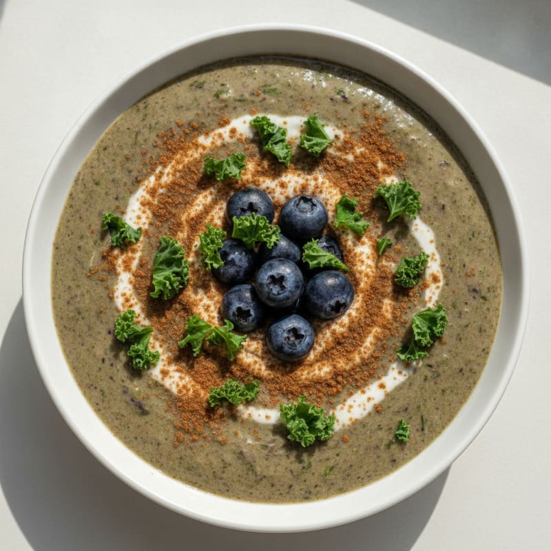 Kale Blueberry Cinnamon Protein Smoothie
