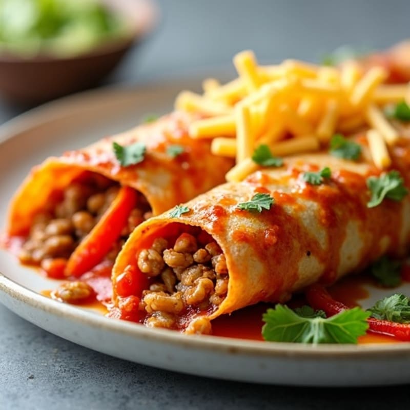 Spicy Turkey Enchiladas with Almond Flour Tortillas