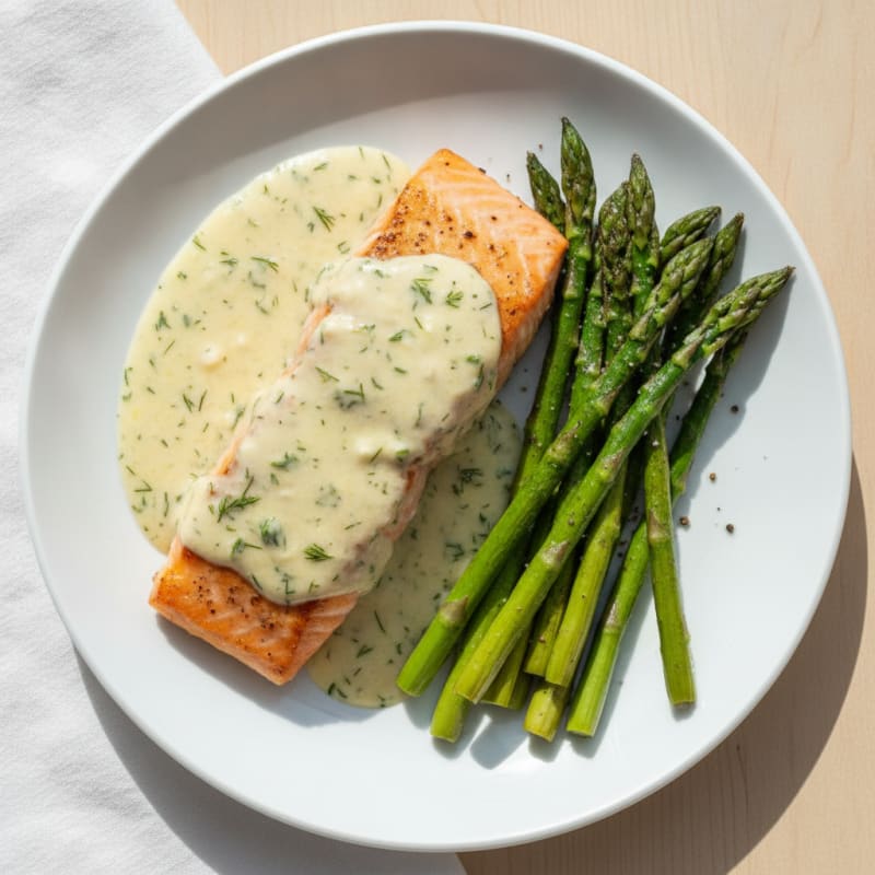 Pan-Seared Salmon with Lemon-Dill Sauce