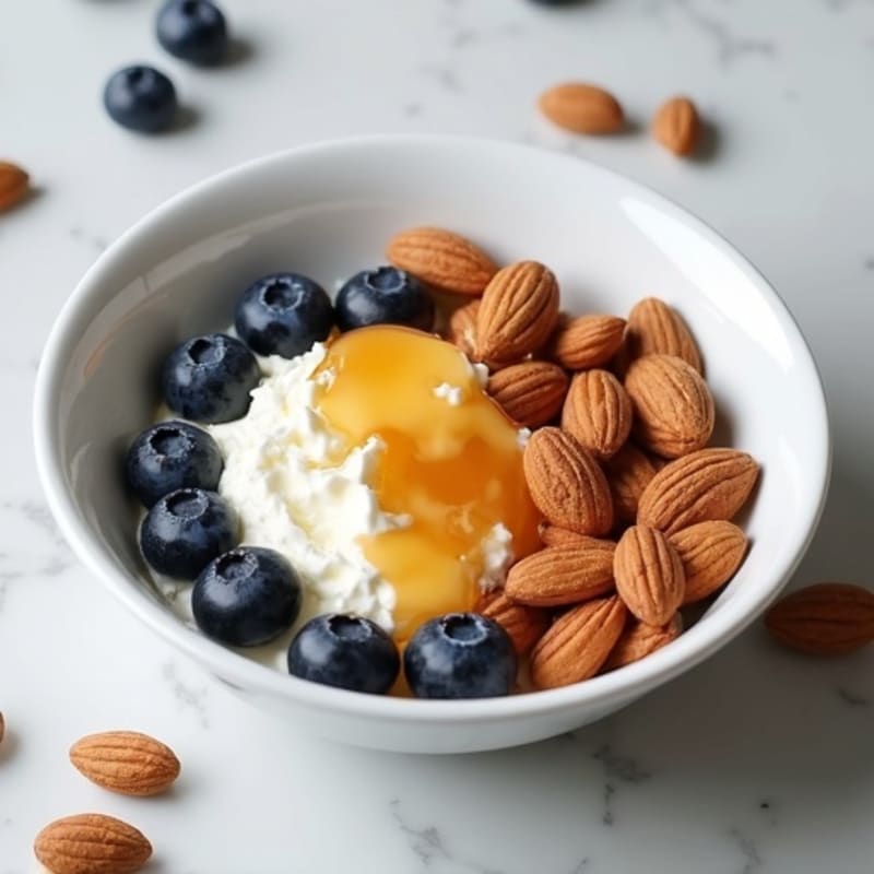 Cottage Cheese and Berry Protein Bowl with Almonds