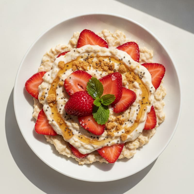 Strawberry Shortcake Overnight Oats