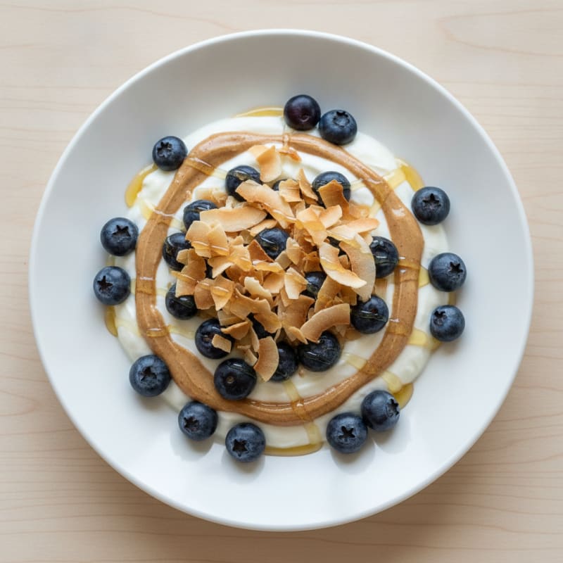 Creamy Greek Yogurt Parfait with Almond Butter and Berries
