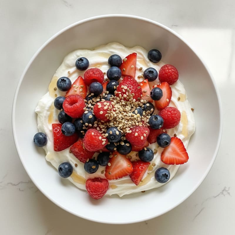 Creamy High-Protein Yogurt with Mixed Berries