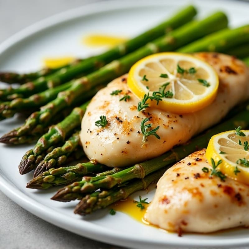 Sheet Pan Lemon Herb Chicken with Roasted Asparagus