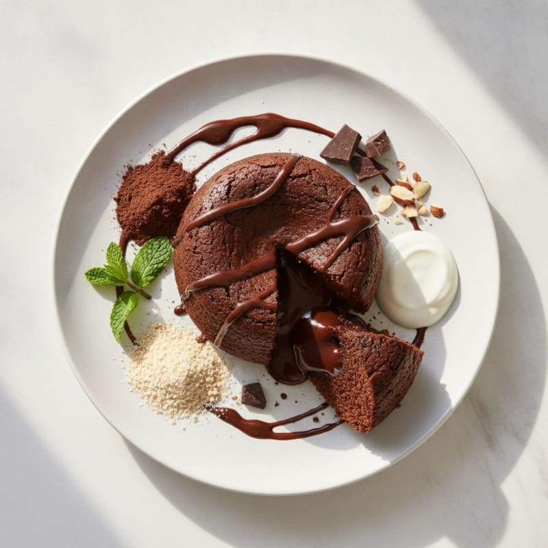 High-Protein Chocolate Lava Cake