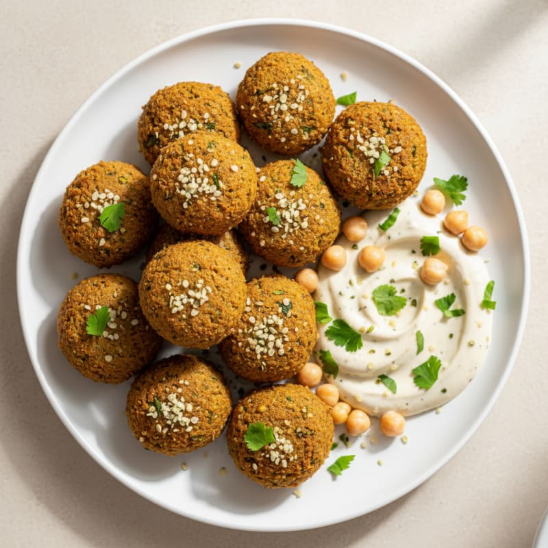 Crispy Falafel with Zesty Tahini Sauce