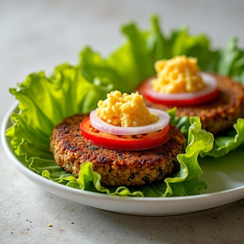 Crispy Black Bean Quinoa Burger Lettuce Wrap