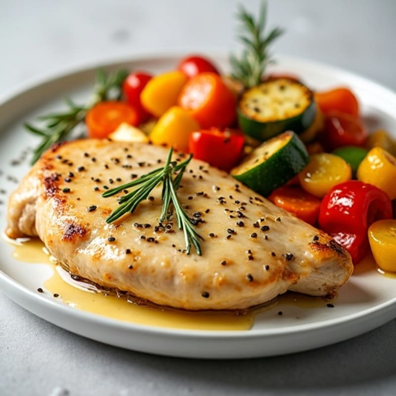 Lemon-Herb Roasted Chicken with Crispy Roasted Vegetables