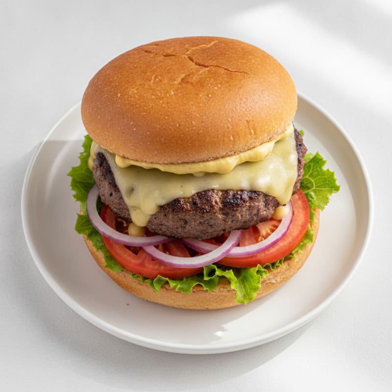 Classic Beef Burger with Toasted Bun