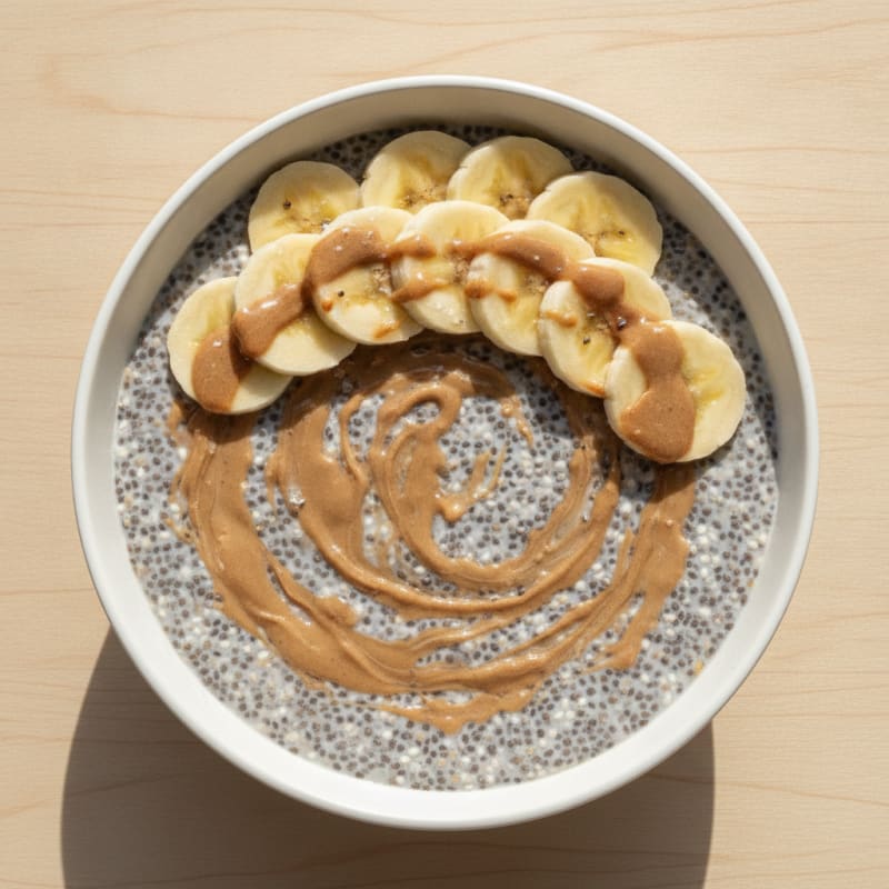 Almond Butter Banana Chia Pudding
