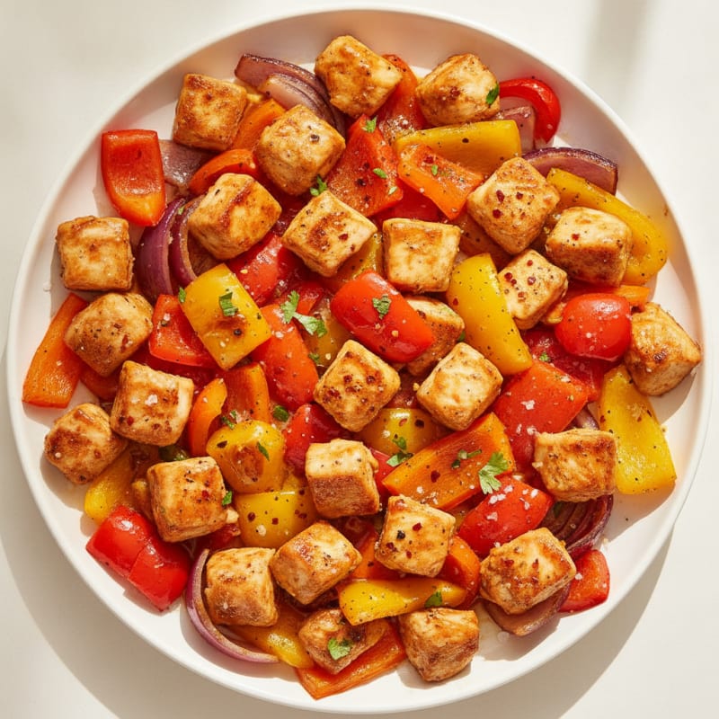Sheet Pan Honey-Garlic Chicken and Peppers