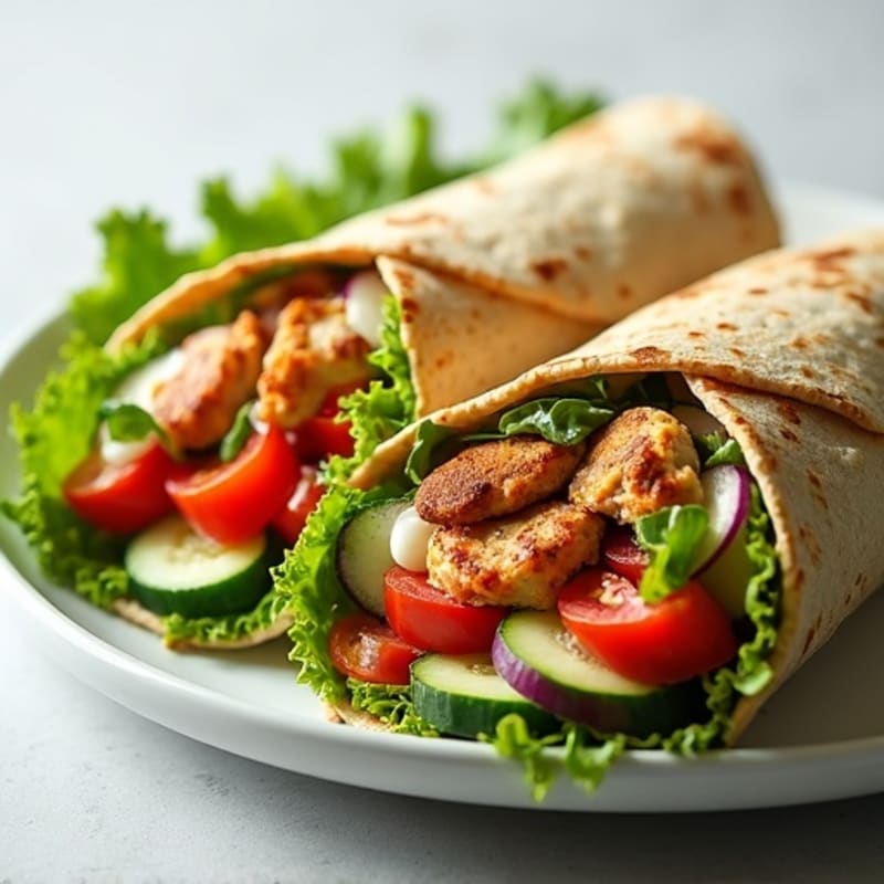 Grilled Chicken and Fresh Veggie Wrap