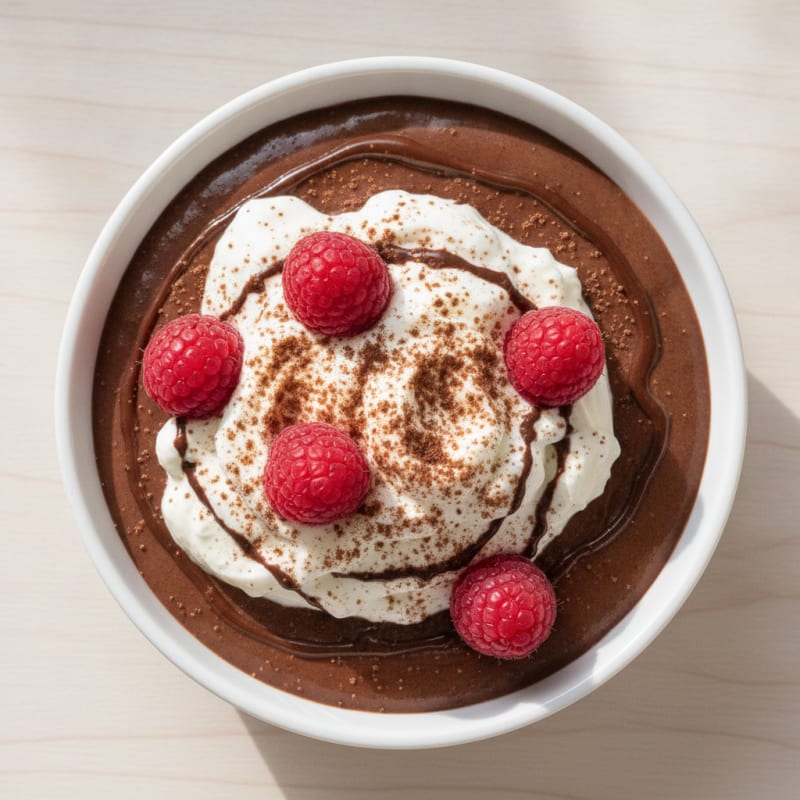 Silky Chocolate Protein Pudding with Greek Yogurt