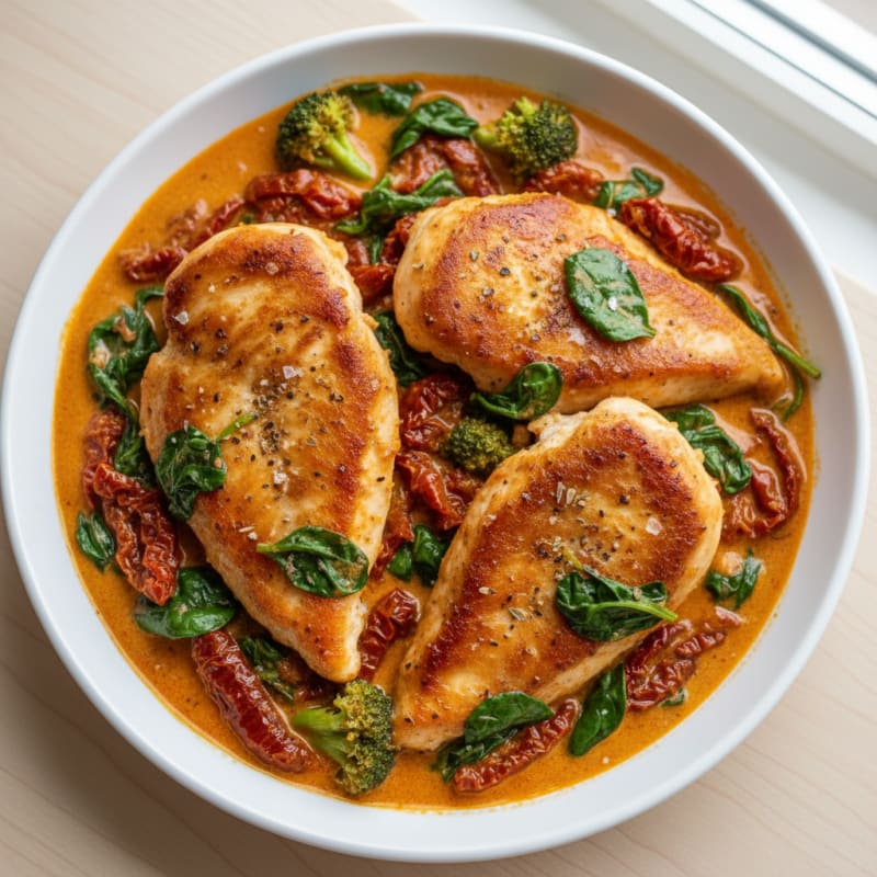 Tuscan Chicken with Sun-Dried Tomato Sauce