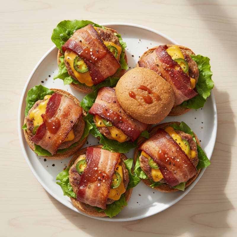 Crispy Bacon-Wrapped Jalapeño Sliders