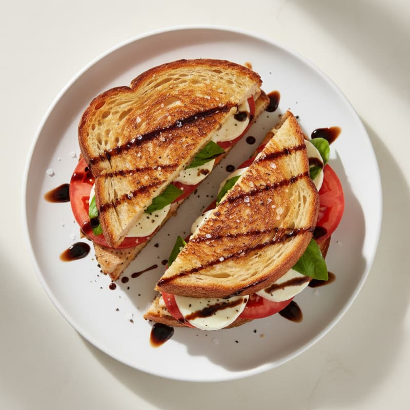 Grilled Caprese Sandwich with Balsamic Glaze