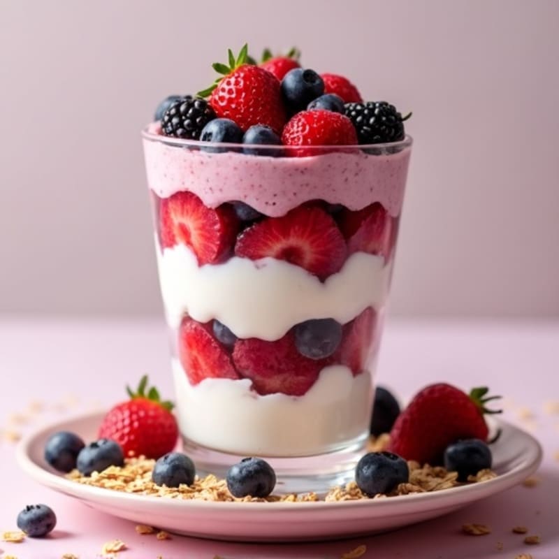 Silky Berry Protein Yogurt Parfait