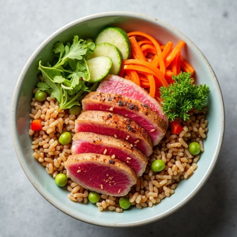 Protein-Packed Tuna Poke Bowl with Sesame Slaw