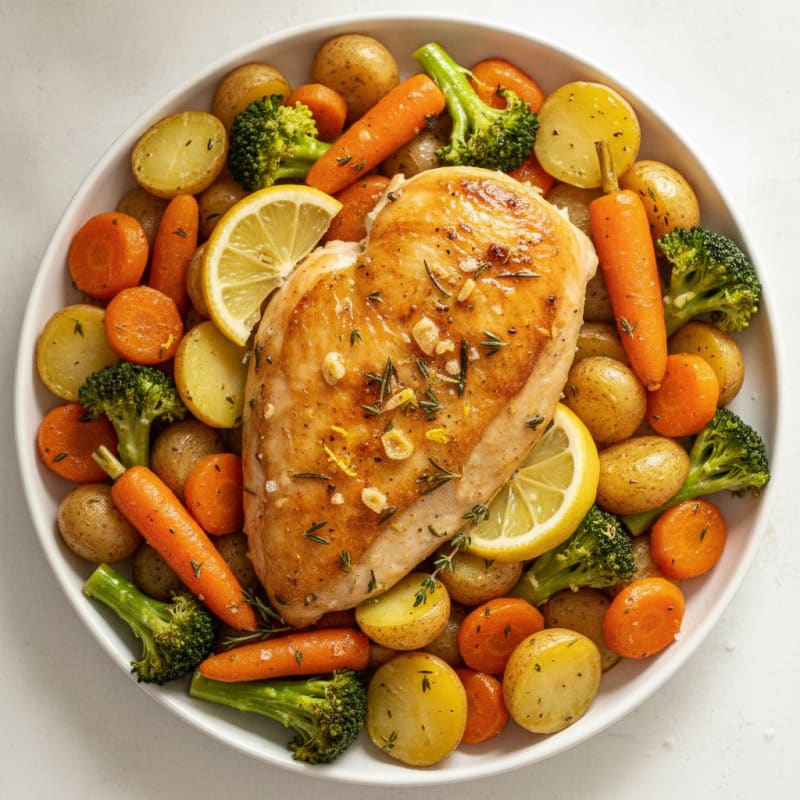 Lemon Herb Roasted Chicken with Vegetables