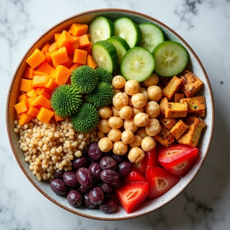 Roasted Rainbow Vegetable Buddha Bowl with Fresh Citrus