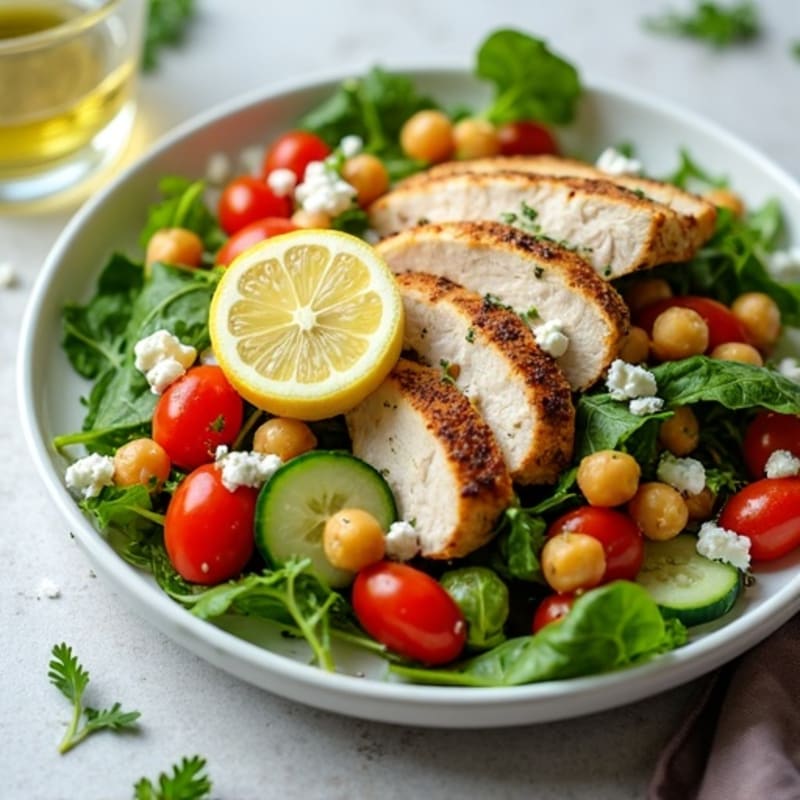 Crispy Fresh Vegetable Salad with Creamy Feta and Lemon-Herb Dressing