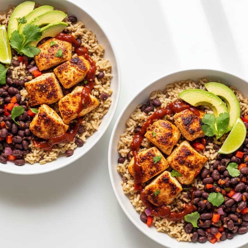 Spicy Chipotle Chicken and Black Bean Bowls