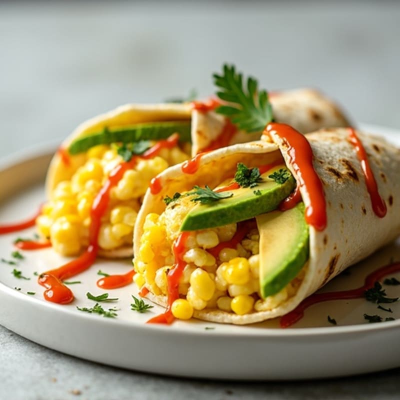 Egg and Avocado Corn Tortilla Wraps with Skyr Yogurt