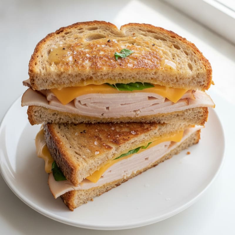 Triple-Decker Grilled Cheese Sandwich