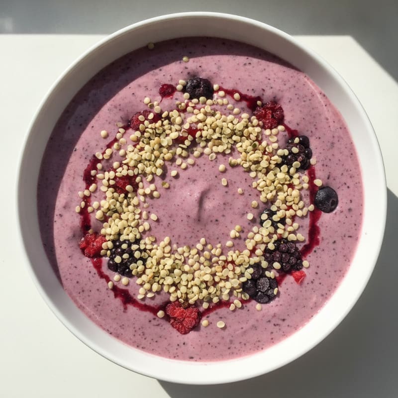 Silky Tofu and Berry Protein Smoothie Bowl