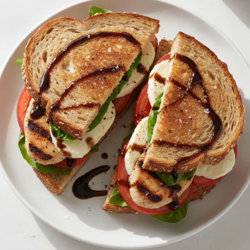 Grilled Caprese Sandwich with Balsamic Glaze